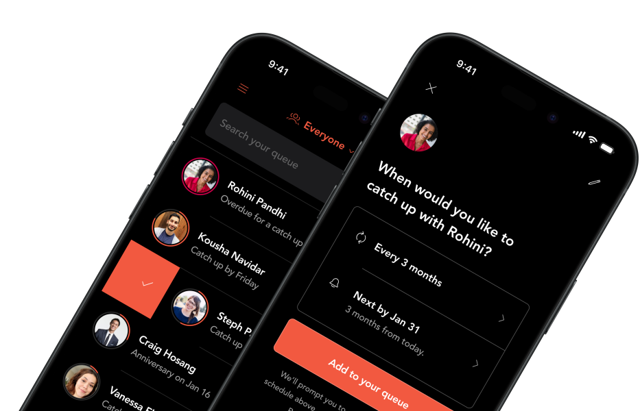 Queue product screens